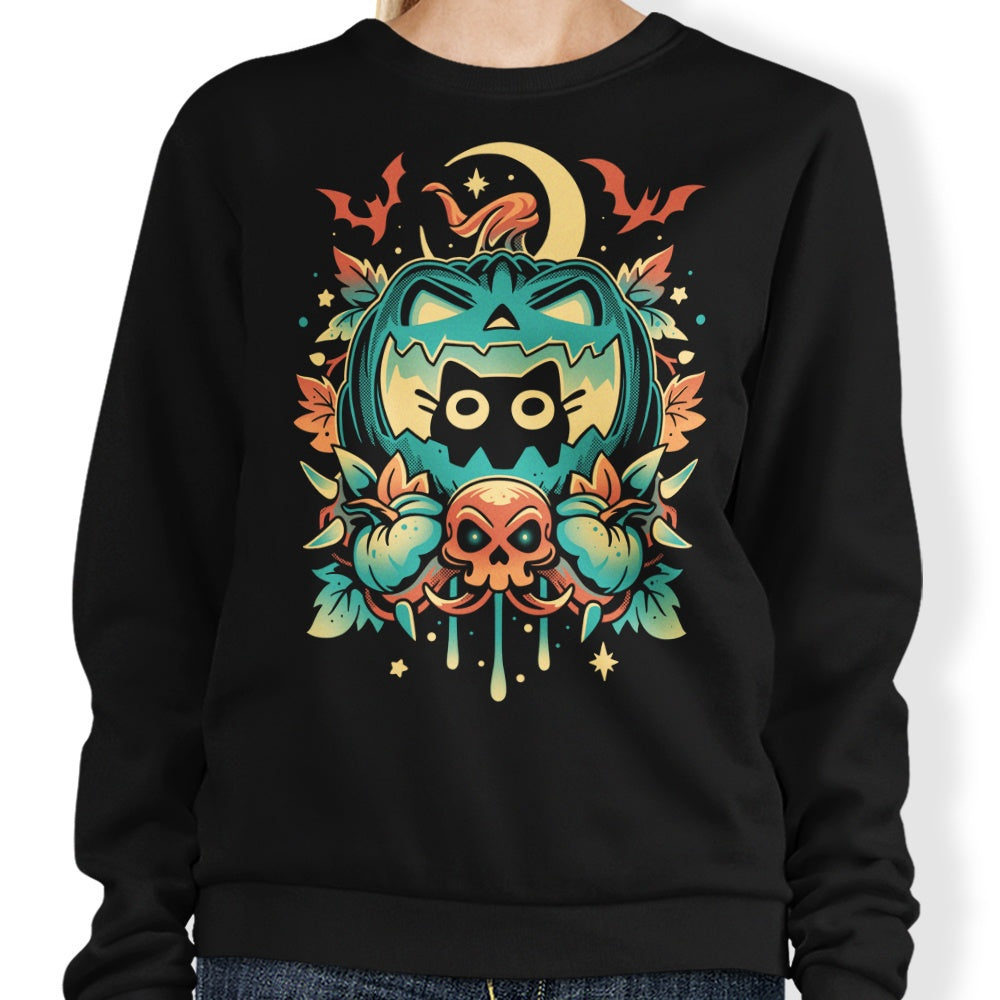 Episode 11: Halloween Cat - Adult & Kids T-Shirts, Sweatshirts & Hoodies apparel design preview 1