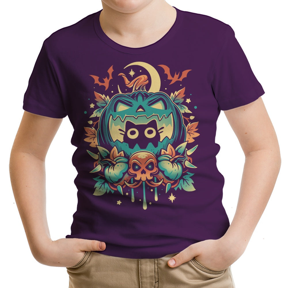 Episode 11: Halloween Cat Youth Apparel - Adult & Kids T-Shirts, Sweatshirts & Hoodies apparel design preview 1