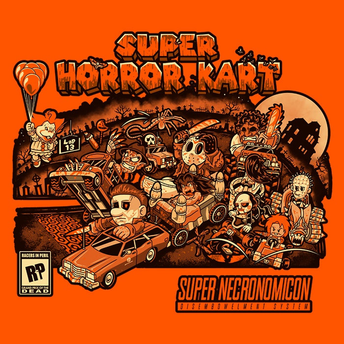 Episode 12: Super Horror Kart Men's Apparel - Adult & Kids T-Shirts, Sweatshirts & Hoodies apparel design preview 2