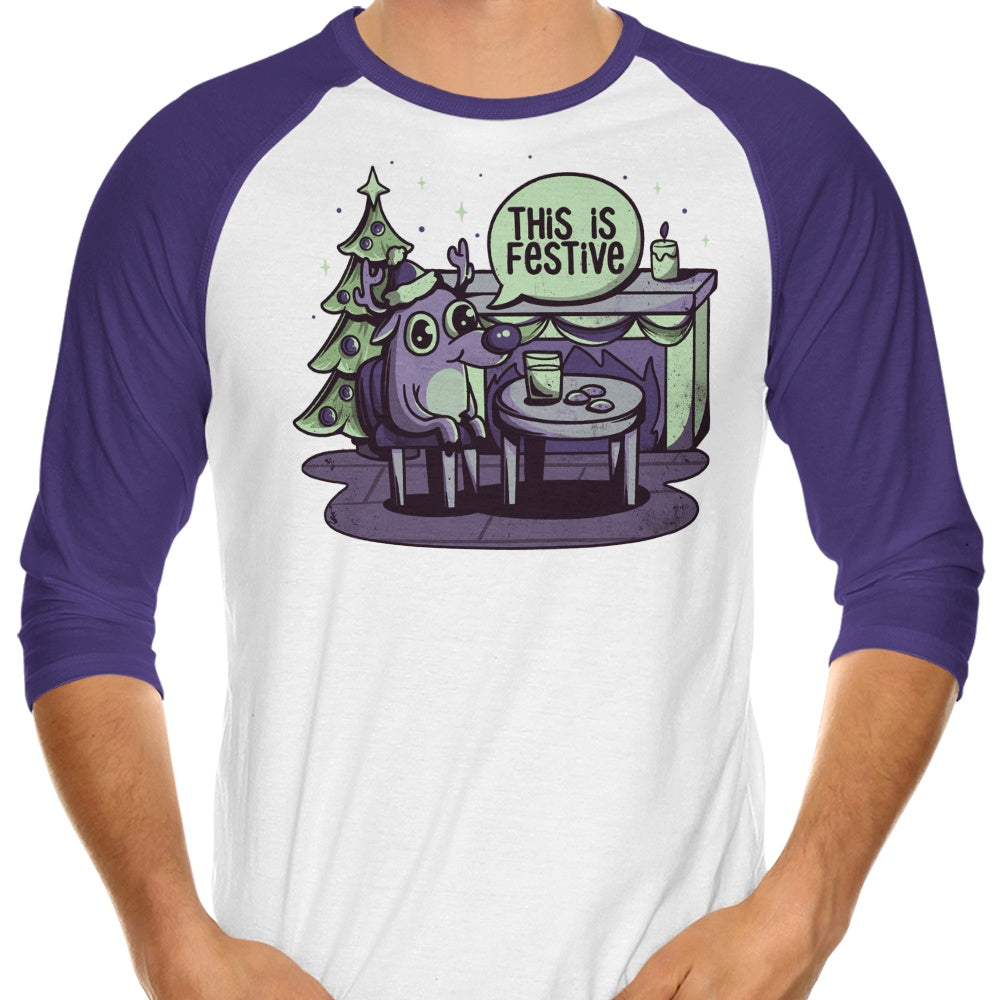 Episode 17: This is Fine 3/4 Sleeve Raglan - Adult & Kids T-Shirts, Sweatshirts & Hoodies apparel design preview 1