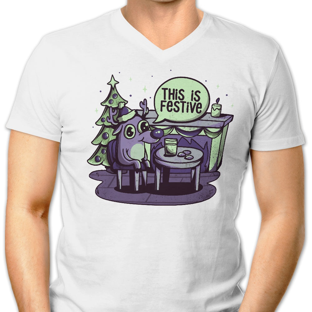 Episode 17: This is Fine Men's V-Neck - Adult & Kids T-Shirts, Sweatshirts & Hoodies apparel design preview 1