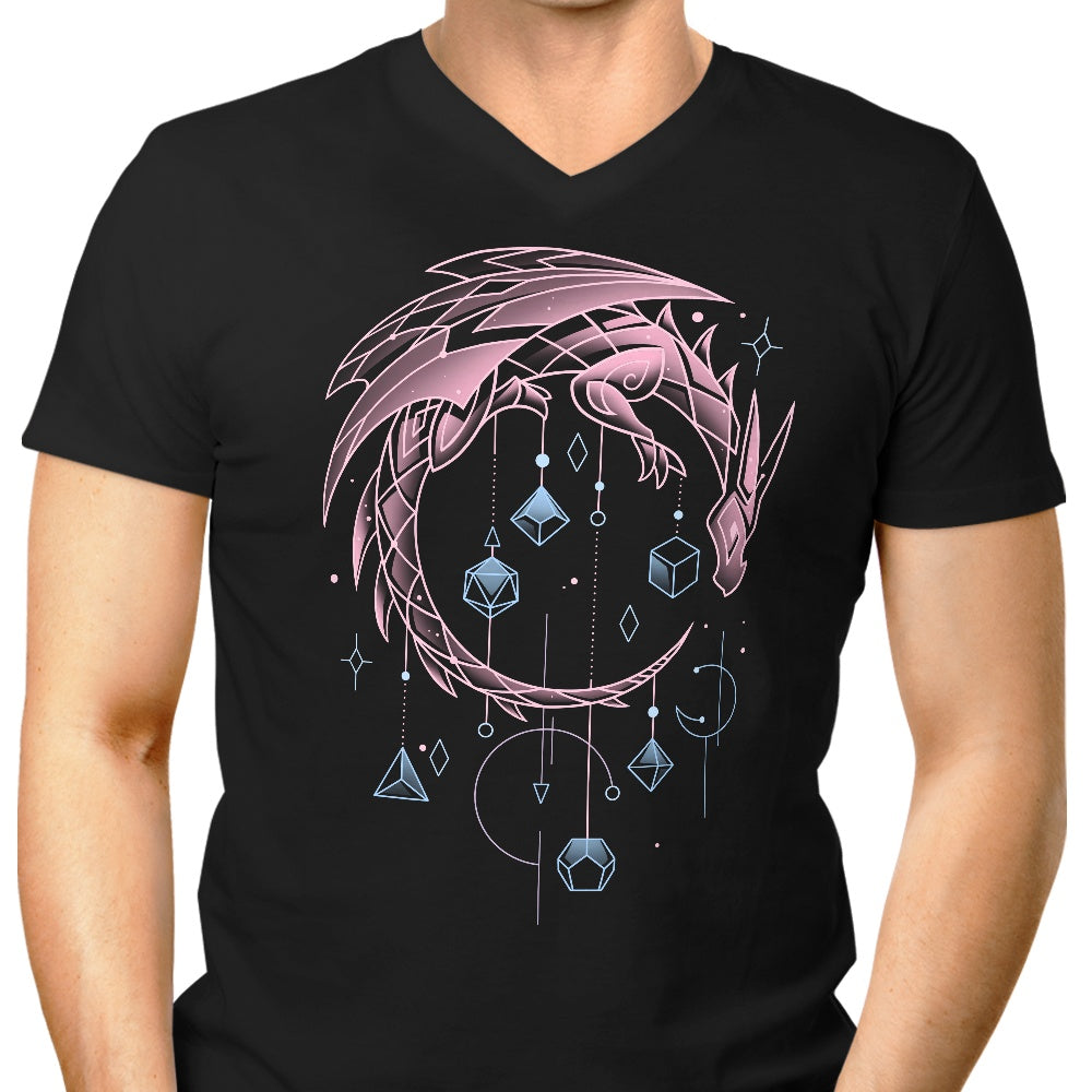 Episode II: Draconic Dice Keeper Men's V-Neck - Adult & Kids T-Shirts, Sweatshirts & Hoodies apparel design preview 1