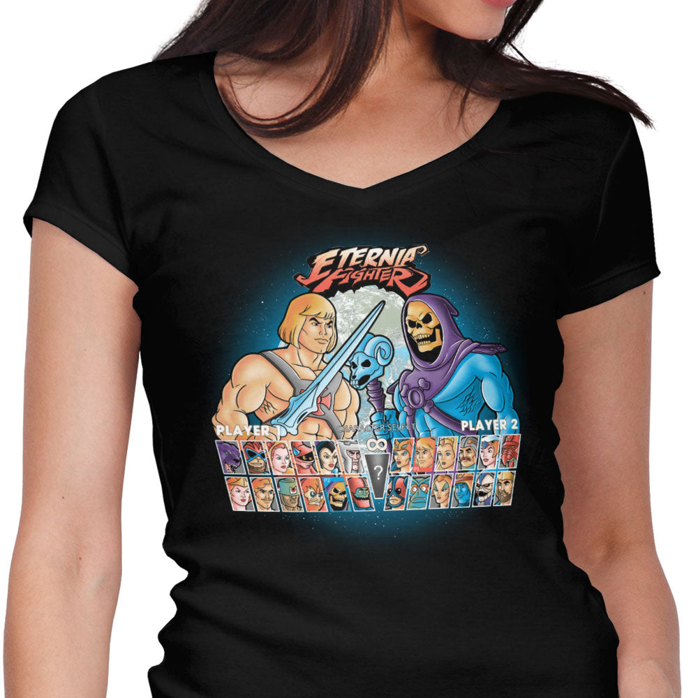 Eternia Fighters Women's V-Neck - Adult & Kids T-Shirts, Sweatshirts & Hoodies apparel design preview 1