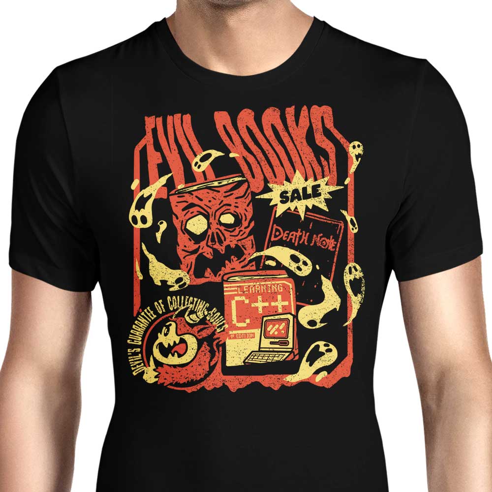 Evil Book Sale Men's Apparel - Adult & Kids T-Shirts, Sweatshirts & Hoodies apparel design preview 1