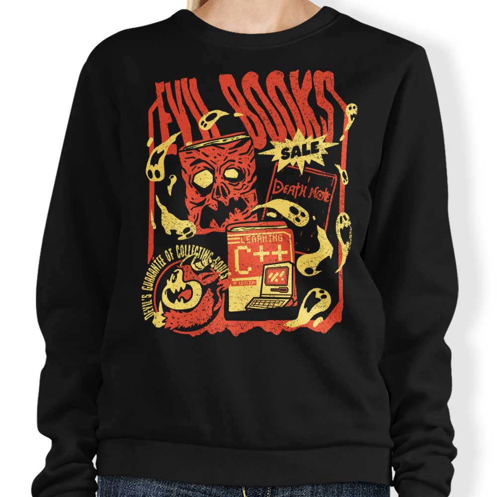 Evil Book Sale - Adult & Kids T-Shirts, Sweatshirts & Hoodies apparel design preview 1
