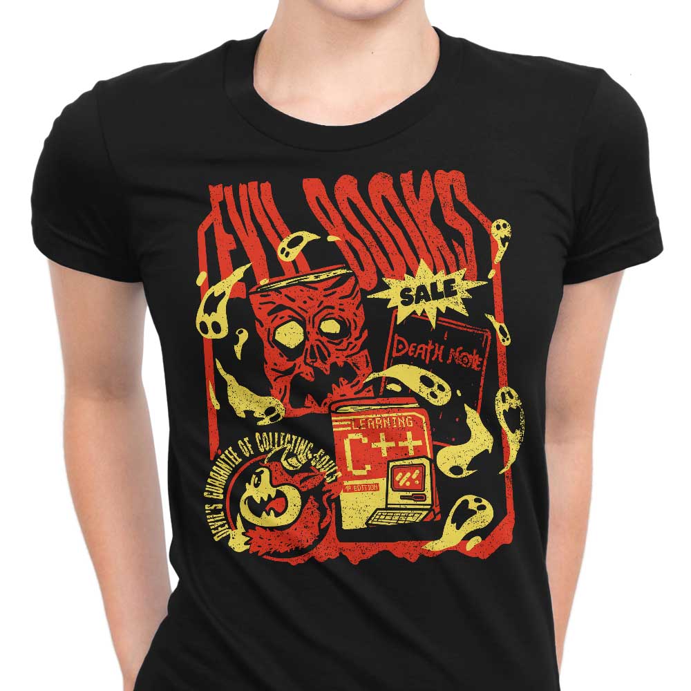 Evil Book Sale Women's Apparel - Adult & Kids T-Shirts, Sweatshirts & Hoodies apparel design preview 1