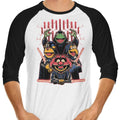 Evil Dark Puppets 3/4 Sleeve Raglan - Adult & Kids T-Shirts, Sweatshirts & Hoodies apparel design preview 1