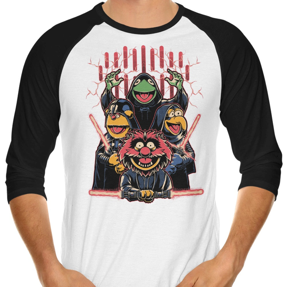 Evil Dark Puppets 3/4 Sleeve Raglan - Adult & Kids T-Shirts, Sweatshirts & Hoodies apparel design preview 1