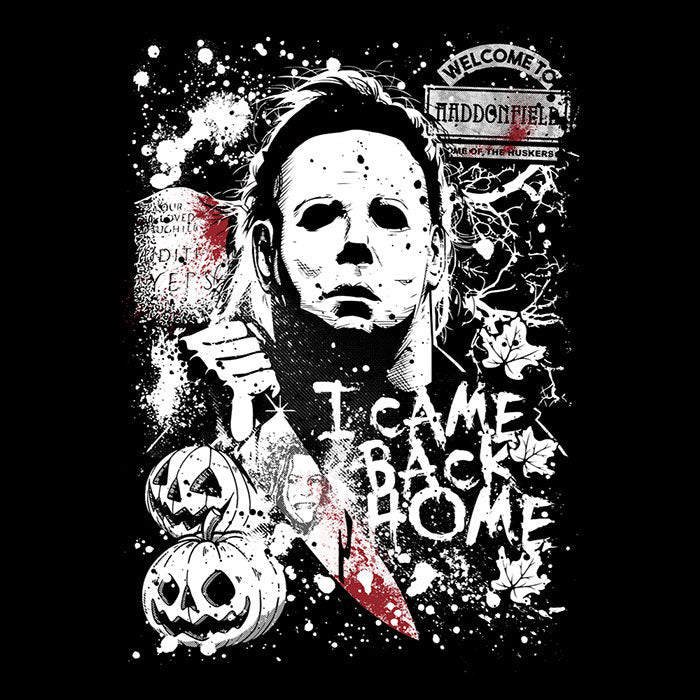 Evil in Haddonfield Men's Apparel - Adult & Kids T-Shirts, Sweatshirts & Hoodies apparel design preview 2