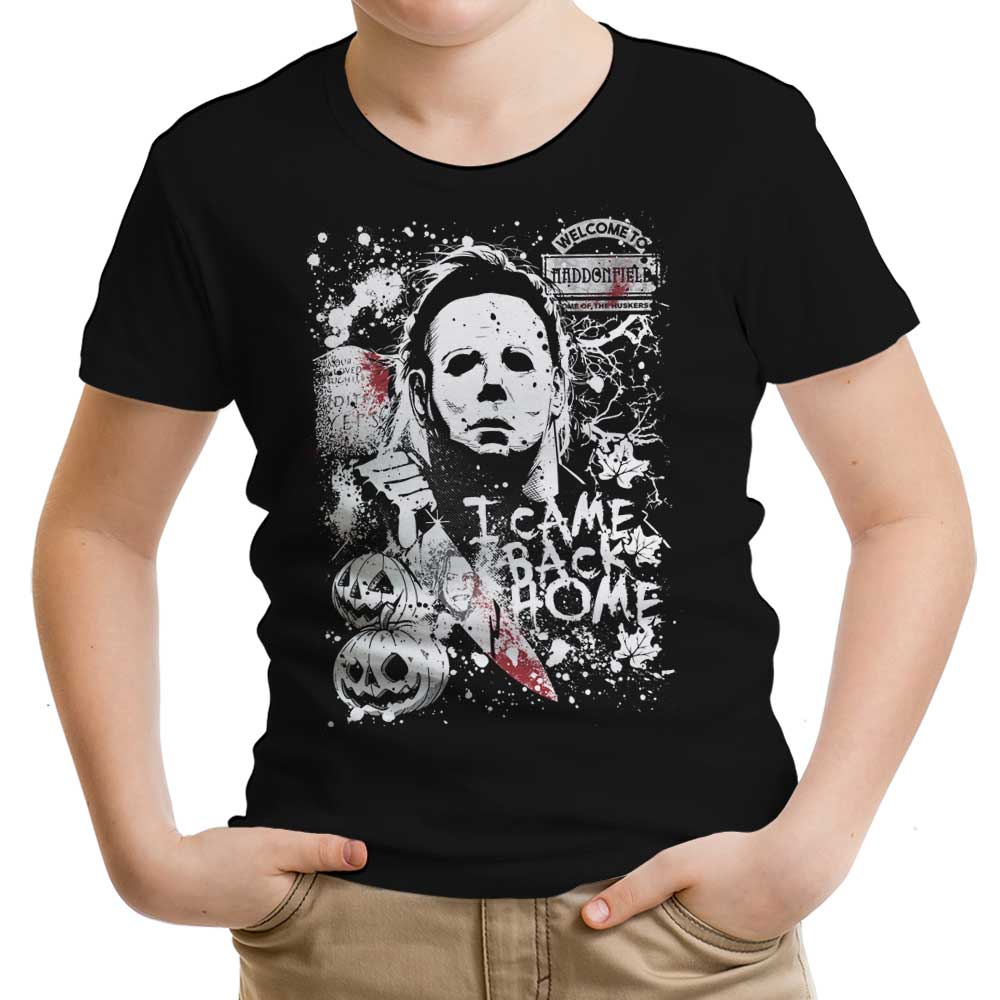 Evil in Haddonfield Youth Apparel - Adult & Kids T-Shirts, Sweatshirts & Hoodies apparel design preview 1