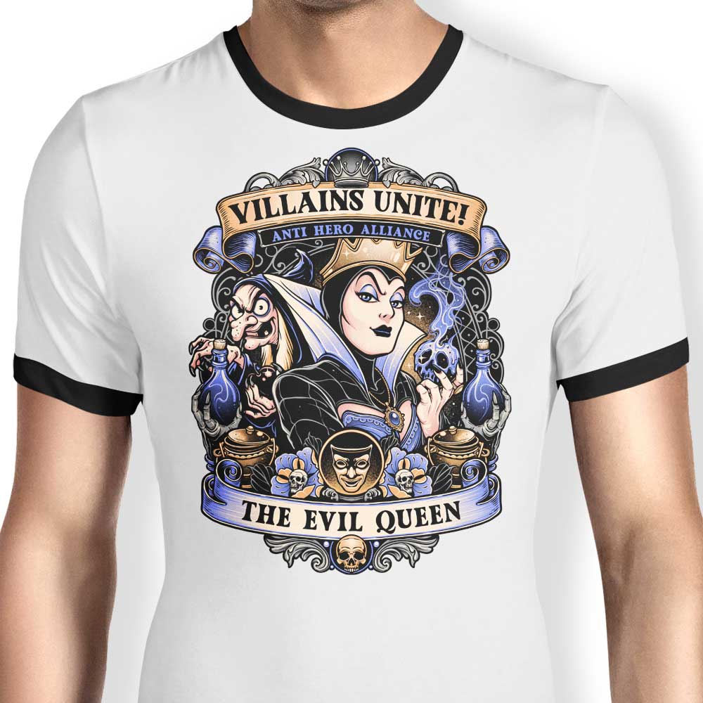 Evil Queen Ringer - Adult & Kids T-Shirts, Sweatshirts & Hoodies apparel design preview 1