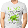 Evilness Level Men's V-Neck - Adult & Kids T-Shirts, Sweatshirts & Hoodies apparel design preview 1