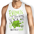 Evilness Level Tank Top - Adult & Kids T-Shirts, Sweatshirts & Hoodies apparel design preview 1