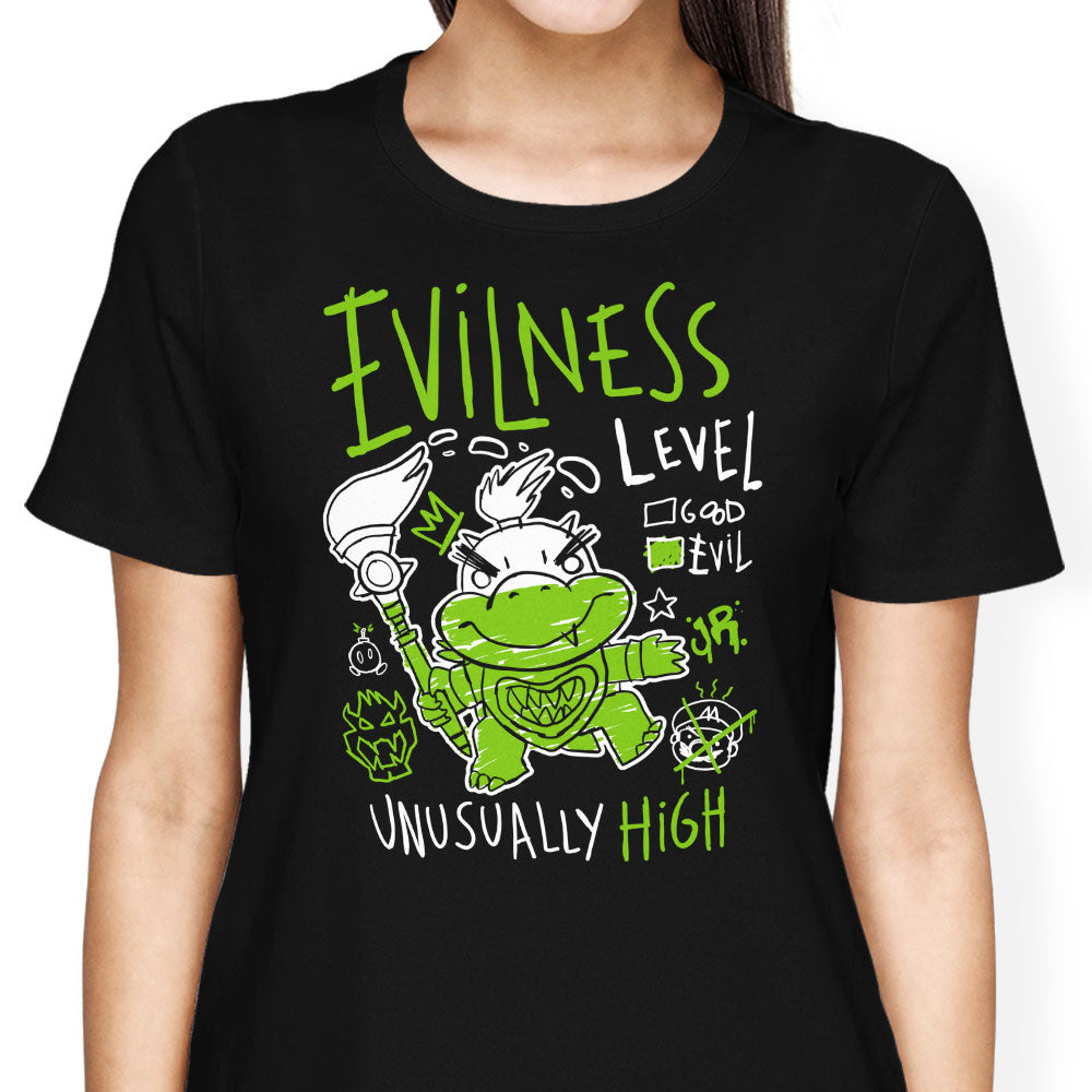 Evilness Level Women's Apparel - Adult & Kids T-Shirts, Sweatshirts & Hoodies apparel design preview 2