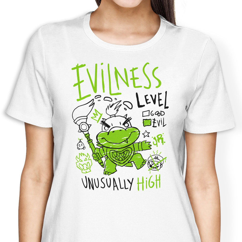 Evilness Level Women's Apparel - Adult & Kids T-Shirts, Sweatshirts & Hoodies apparel design preview 1