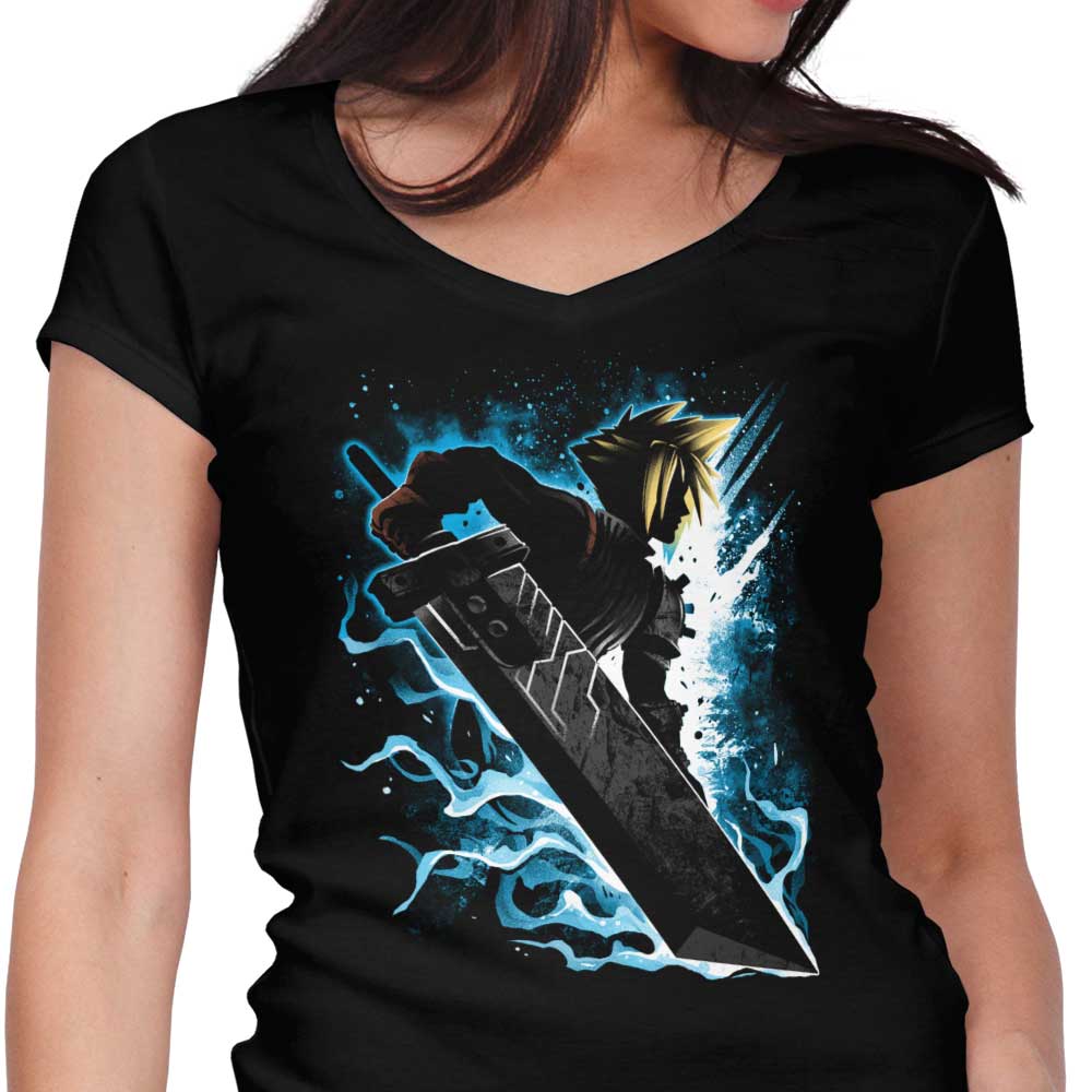 Ex-Soldier and Buster Sword Women's V-Neck - Adult & Kids T-Shirts, Sweatshirts & Hoodies apparel design preview 1