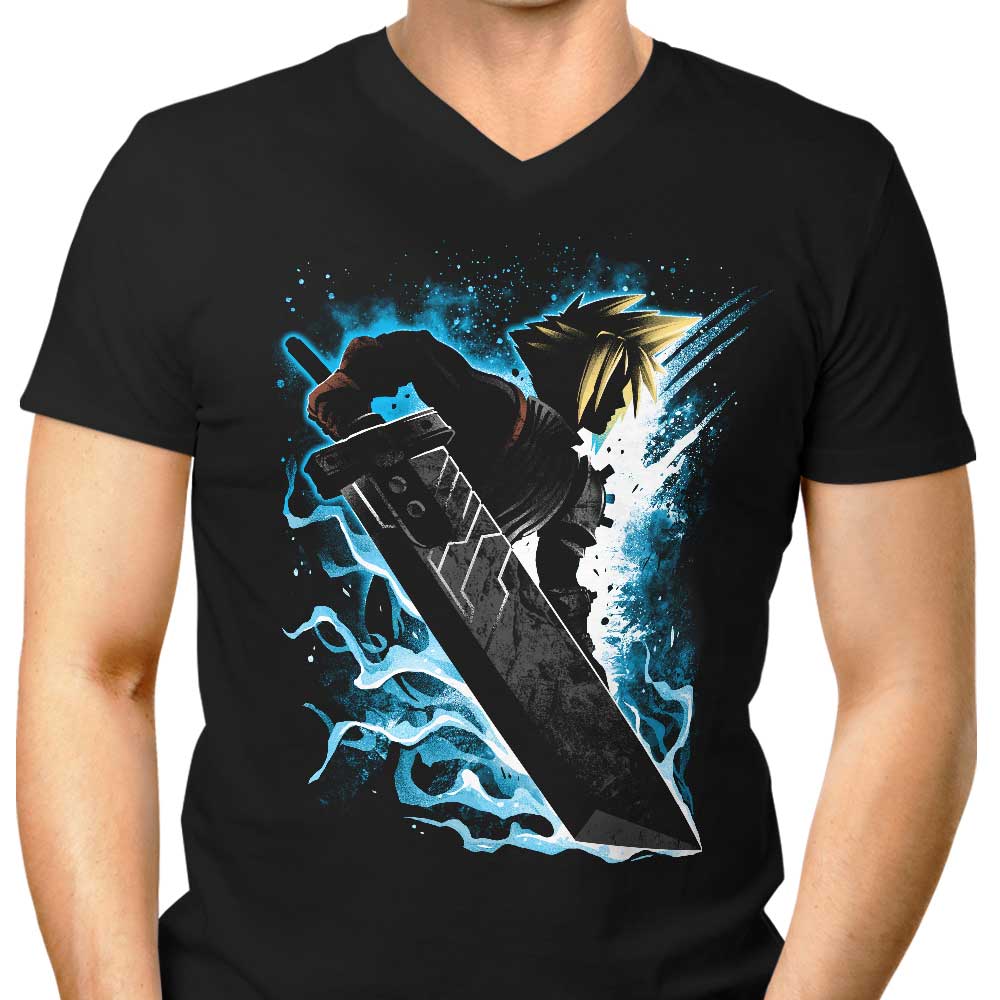 Ex-Soldier and Buster Sword Men's V-Neck - Adult & Kids T-Shirts, Sweatshirts & Hoodies apparel design preview 1