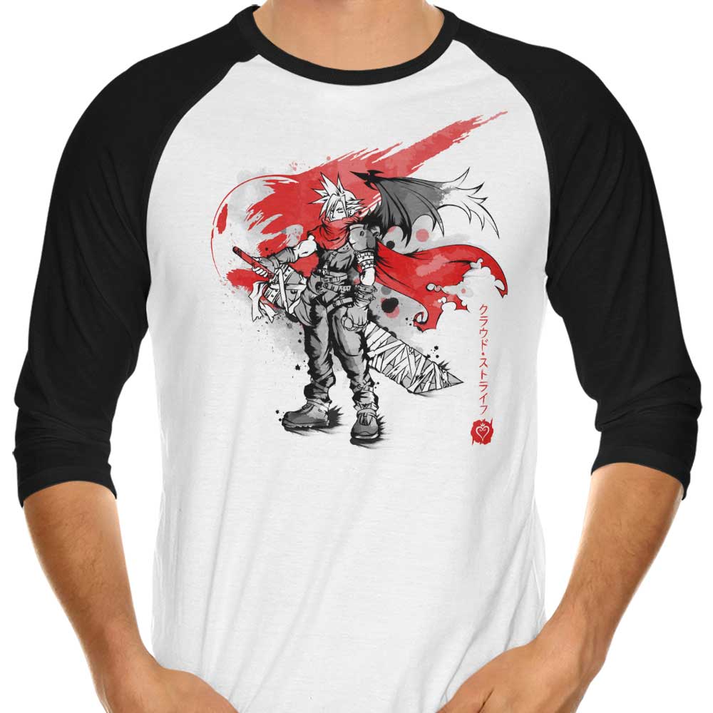 Ex-Soldier Kingdom Sumi-e 3/4 Sleeve Raglan - Adult & Kids T-Shirts, Sweatshirts & Hoodies apparel design preview 1
