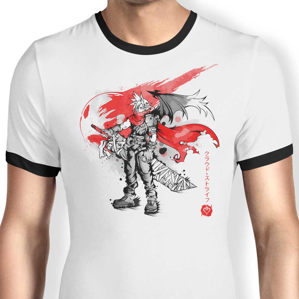Ex-Soldier Kingdom Sumi-e Ringer - Adult & Kids T-Shirts, Sweatshirts & Hoodies apparel design preview 1