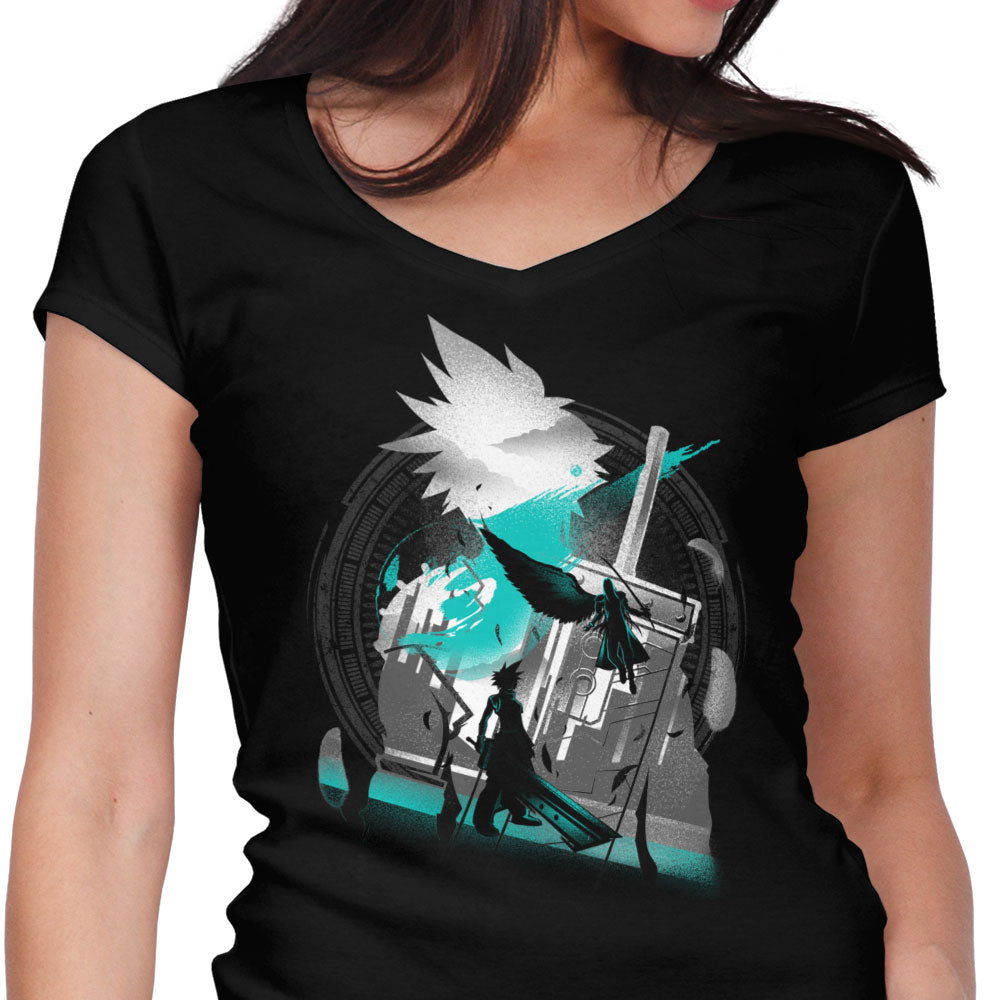 Ex-Soldier of VII (Alt) Women's V-Neck - Adult & Kids T-Shirts, Sweatshirts & Hoodies apparel design preview 1