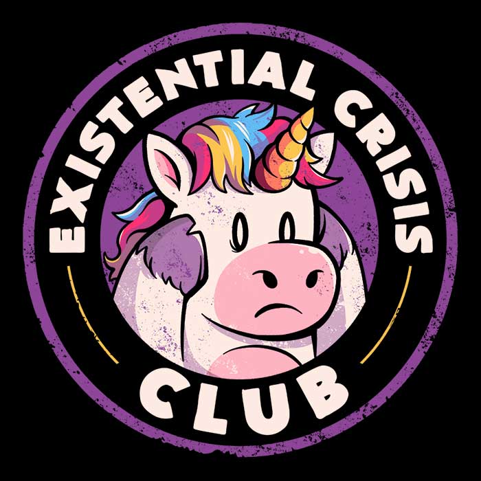 Existential Crisis Club Men's Apparel - Adult & Kids T-Shirts, Sweatshirts & Hoodies apparel design preview 2