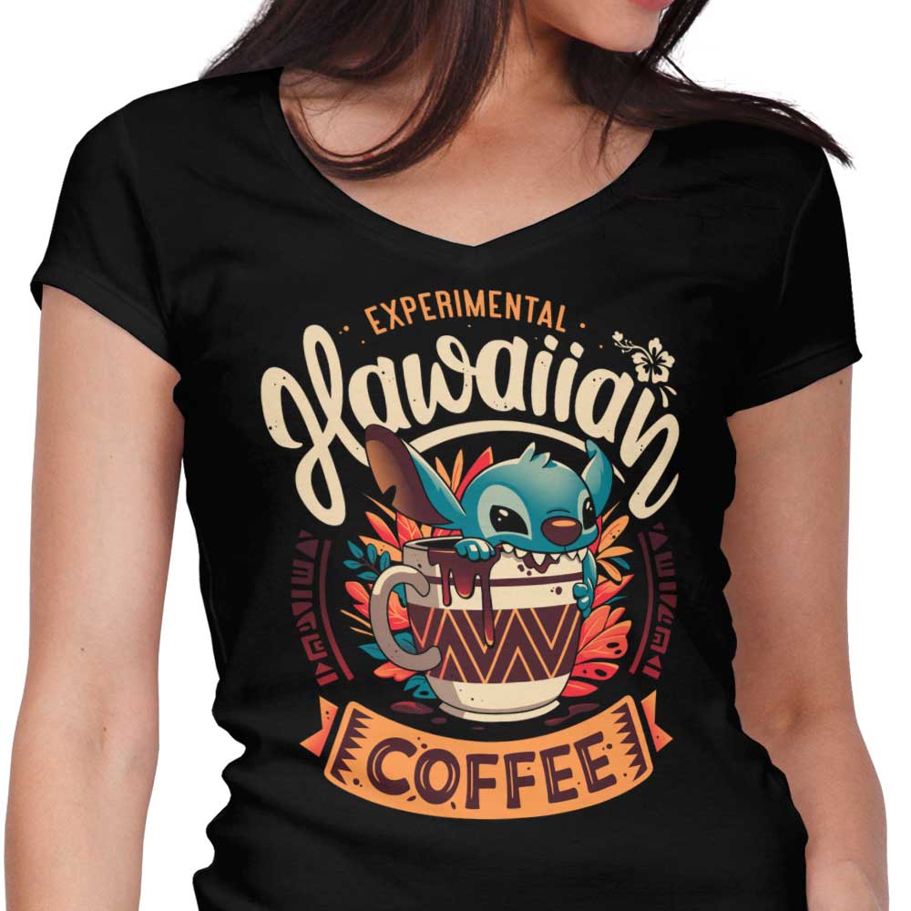 Experimental Hawaiian Coffee Women's V-Neck - Adult & Kids T-Shirts, Sweatshirts & Hoodies apparel design preview 1