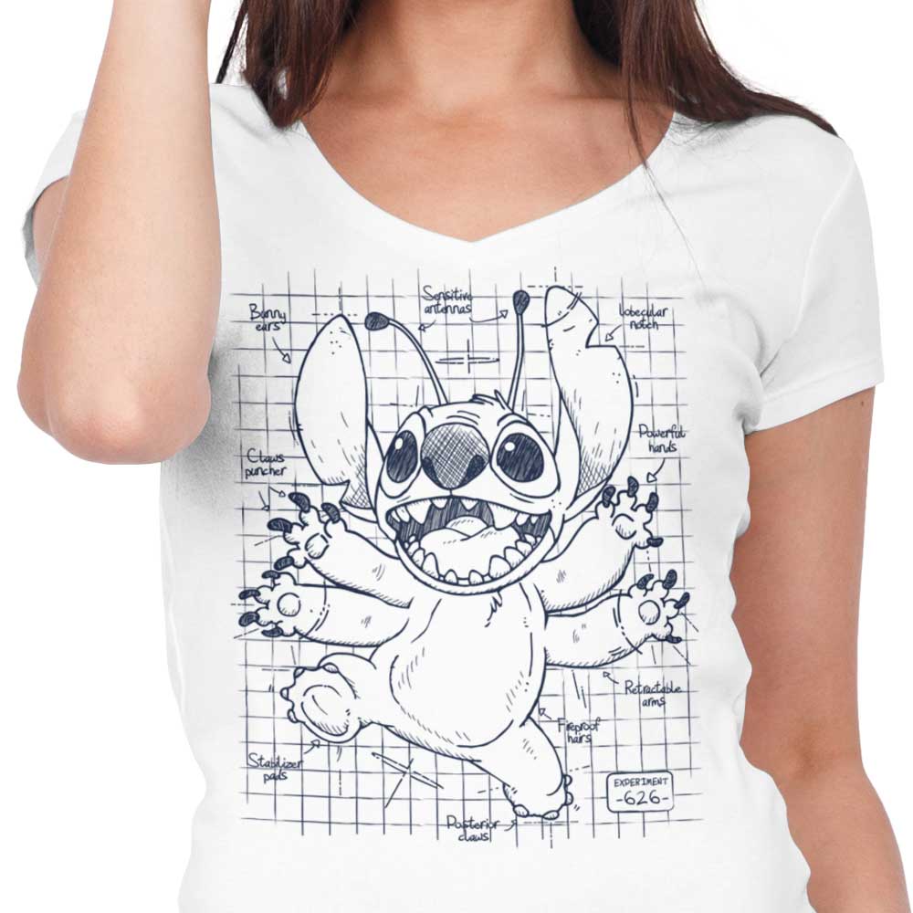 Experimental Plans Women's V-Neck - Adult & Kids T-Shirts, Sweatshirts & Hoodies apparel design preview 2