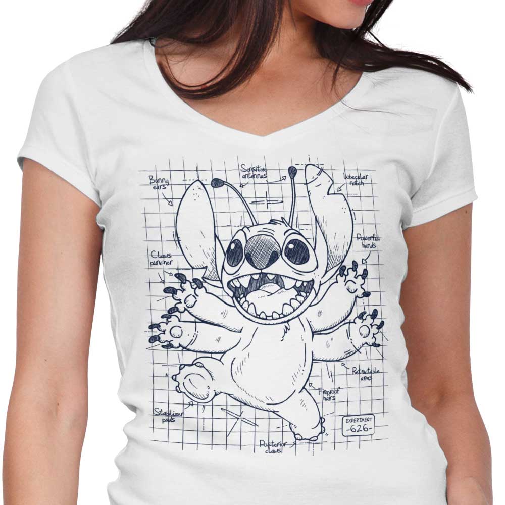 Experimental Plans Women's V-Neck - Adult & Kids T-Shirts, Sweatshirts & Hoodies apparel design preview 1