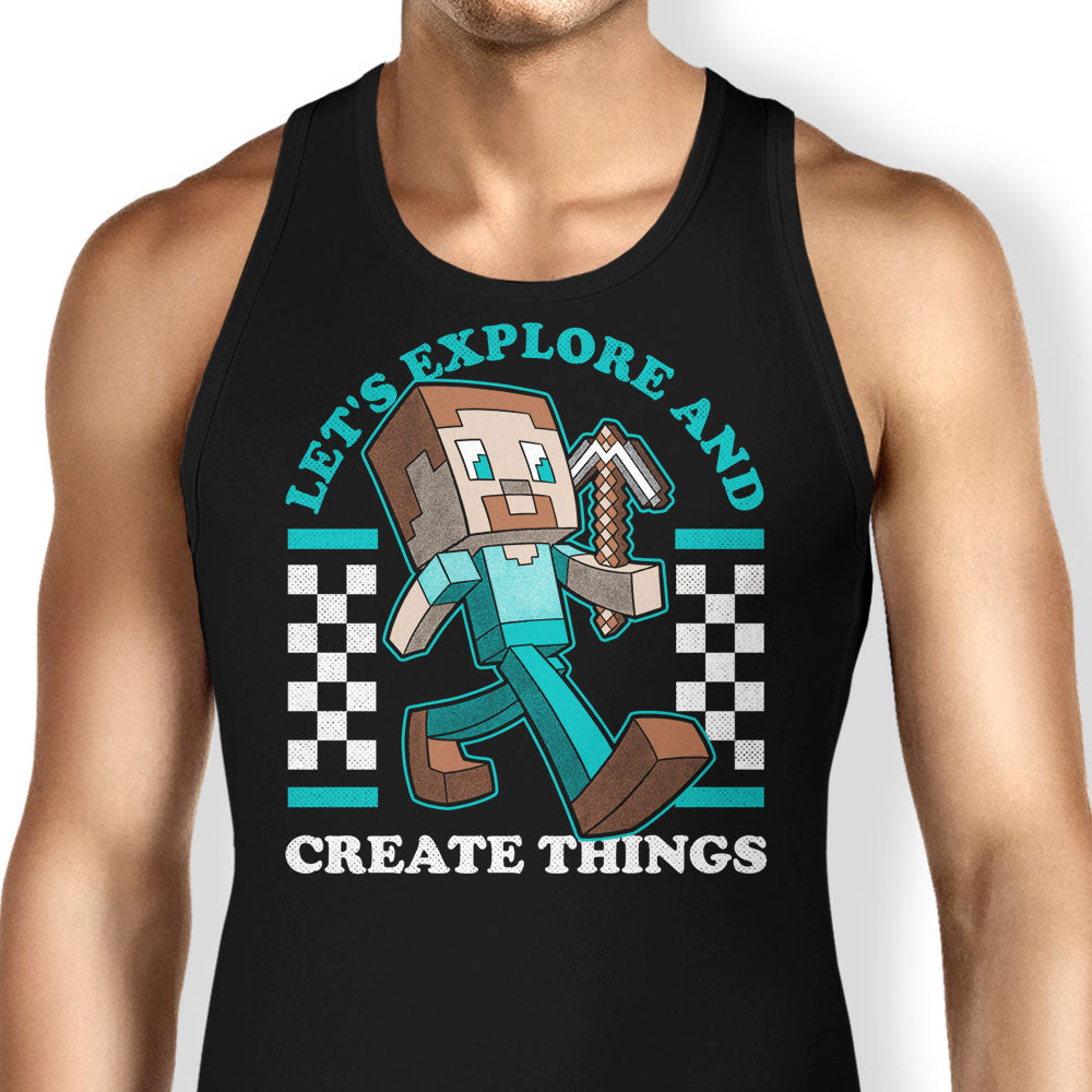 Explore and Create Tank Top - Adult & Kids T-Shirts, Sweatshirts & Hoodies apparel design preview 1
