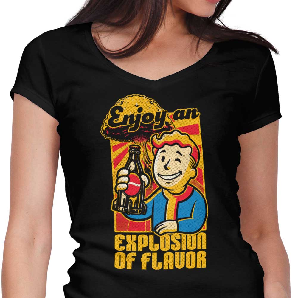 Explosion of Flavor Women's V-Neck - Adult & Kids T-Shirts, Sweatshirts & Hoodies apparel design preview 1