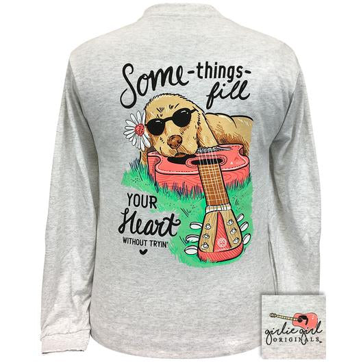 Girlie Girl Originals Fill Your Heart Dog Guitar - Adult & Kids T-Shirts, Sweatshirts & Hoodies apparel design preview 1