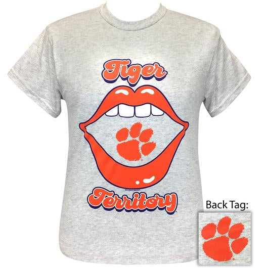 Girlie Girl Originals Preppy Clemson Tiger Lips - Adult & Kids T-Shirts, Sweatshirts & Hoodies apparel design preview 1