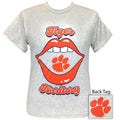 Girlie Girl Originals Preppy Clemson Tiger Lips - Adult & Kids T-Shirts, Sweatshirts & Hoodies apparel design preview 1