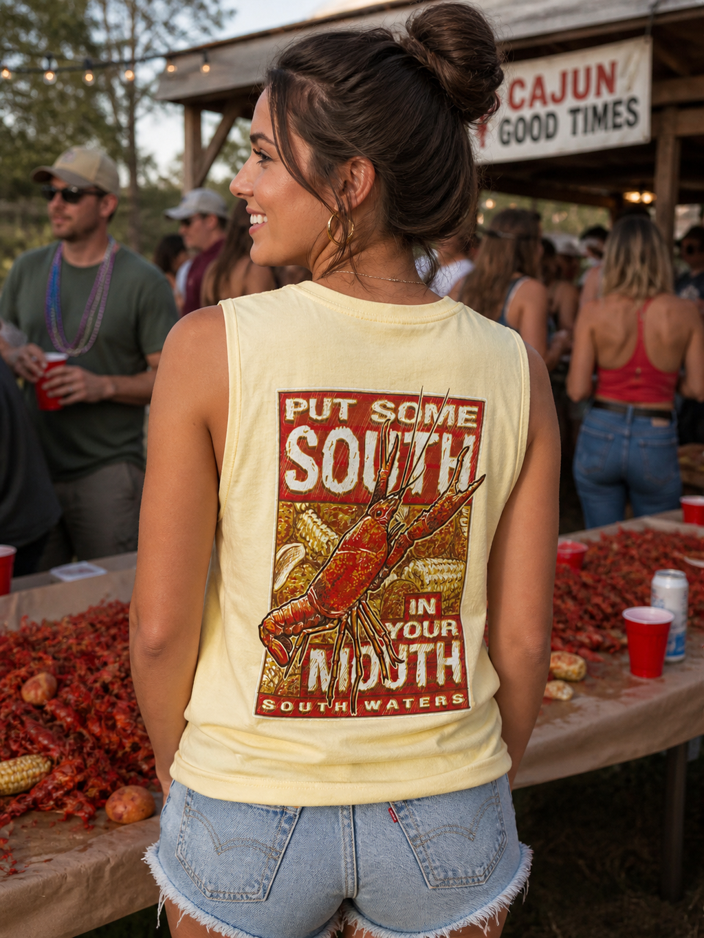 South Waters in Your Mouth Crawfish Comfort Colors - Adult & Kids T-Shirts, Sweatshirts & Hoodies apparel design preview 1