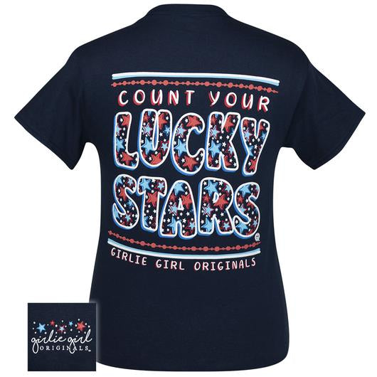SALE Girlie Girl Originals Preppy Lucky Stars USA - Adult & Kids T-Shirts, Sweatshirts & Hoodies apparel design preview 1