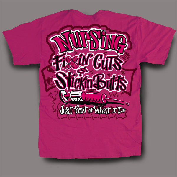 Sweet Thing Funny Nurse Fixin Cuts Neon Pink RN CNA - Adult & Kids T-Shirts, Sweatshirts & Hoodies apparel design preview 2
