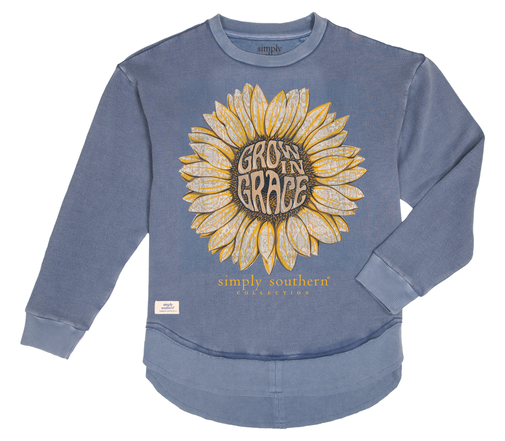 Simply Southern Grace Sunflower Crew - Adult & Kids T-Shirts, Sweatshirts & Hoodies apparel design preview 2