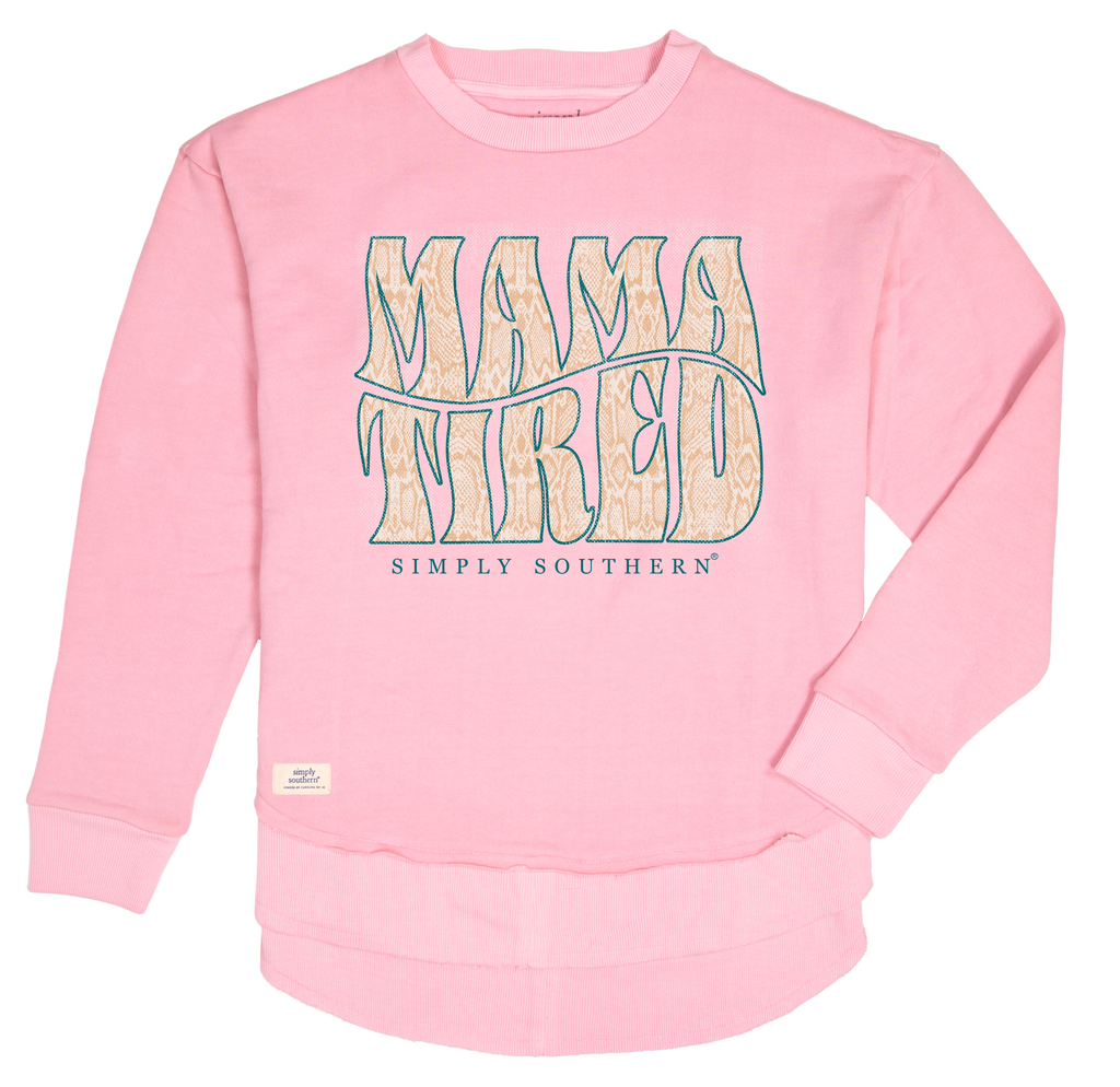 Simply Southern Mama Tired Crew - Adult & Kids T-Shirts, Sweatshirts & Hoodies apparel design preview 2
