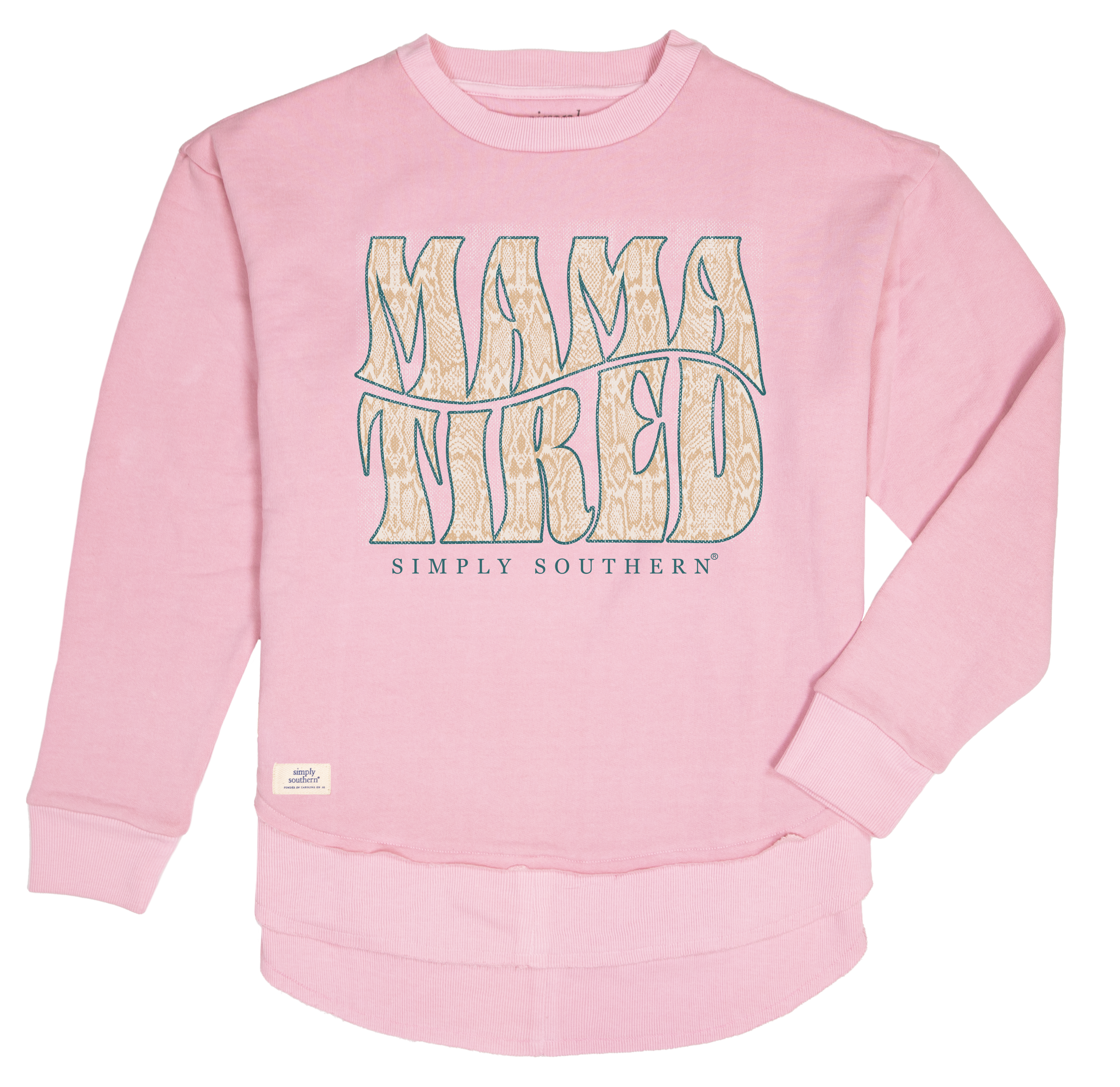 Simply Southern Mama Tired Crew - Adult & Kids T-Shirts, Sweatshirts & Hoodies apparel design preview 2