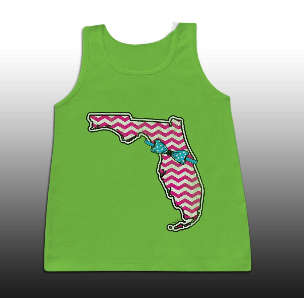 Sassy Frass Cute Florida State Bow Girlie Bright - Adult & Kids T-Shirts, Sweatshirts & Hoodies apparel design preview 2
