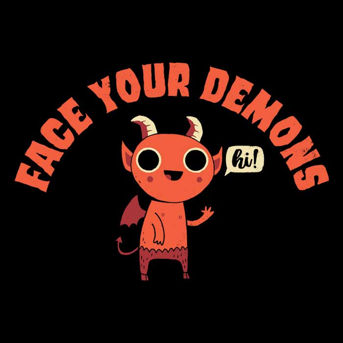 Face Your Demons Youth Apparel - Adult & Kids T-Shirts, Sweatshirts & Hoodies apparel design preview 2