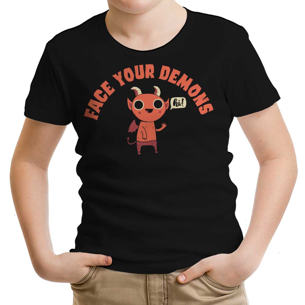 Face Your Demons Youth Apparel - Adult & Kids T-Shirts, Sweatshirts & Hoodies apparel design preview 1