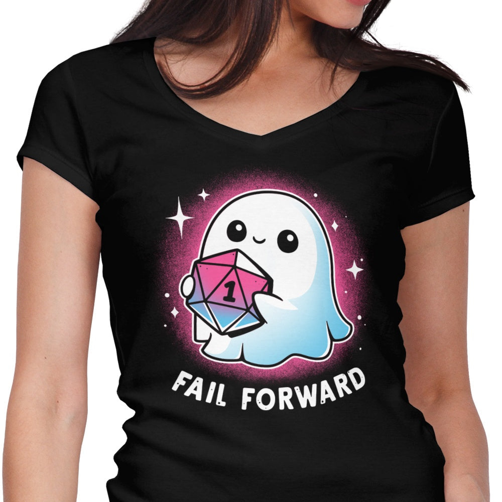 Fail Forward Women's V-Neck - Adult & Kids T-Shirts, Sweatshirts & Hoodies apparel design preview 1