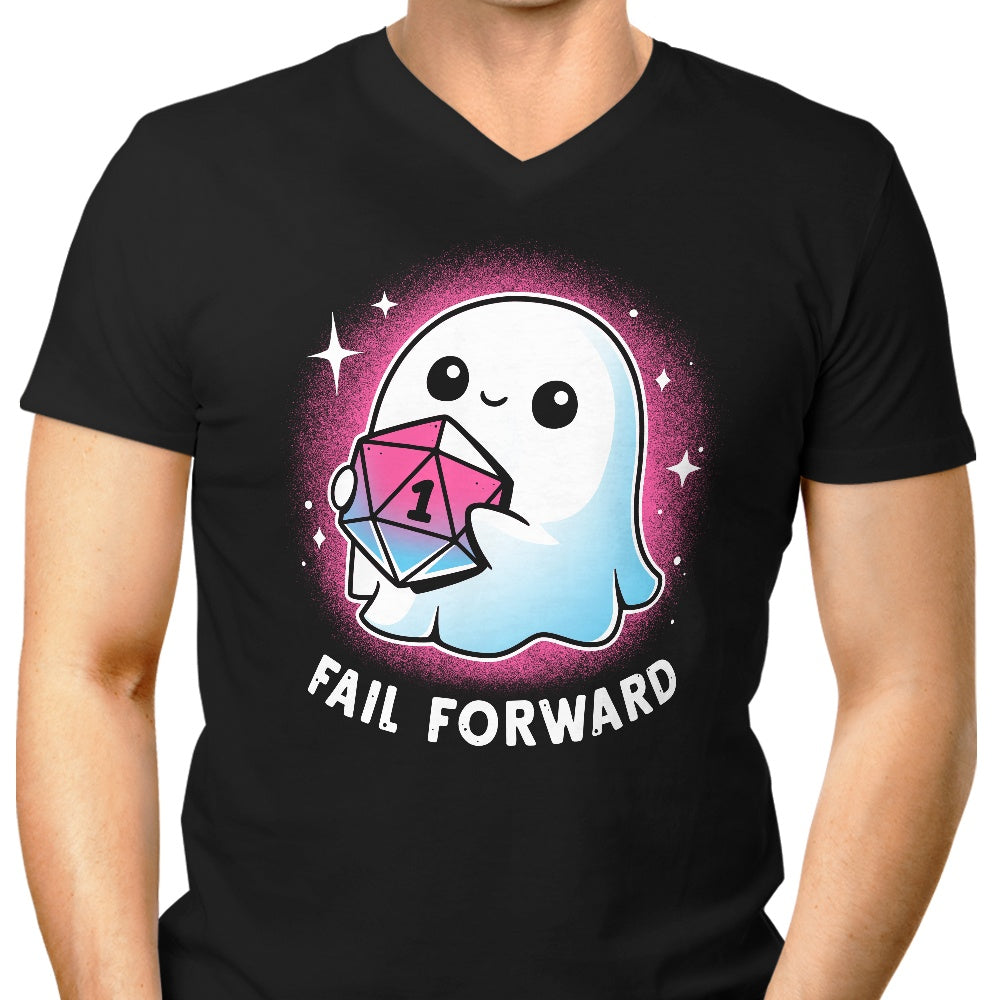 Fail Forward Men's V-Neck - Adult & Kids T-Shirts, Sweatshirts & Hoodies apparel design preview 1