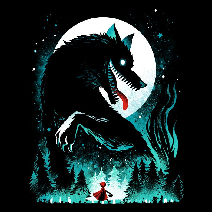 Fairy Tale Wolf Coasters - Adult & Kids T-Shirts, Sweatshirts & Hoodies apparel design preview 1