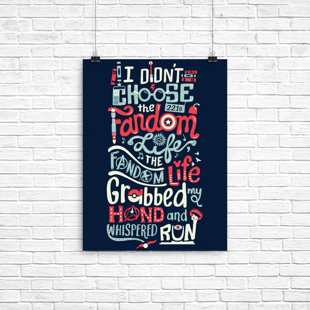 Fandom Life Poster - Adult & Kids T-Shirts, Sweatshirts & Hoodies apparel design preview 1
