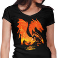 Fantasy Flames Women's V-Neck - Adult & Kids T-Shirts, Sweatshirts & Hoodies apparel design preview 1