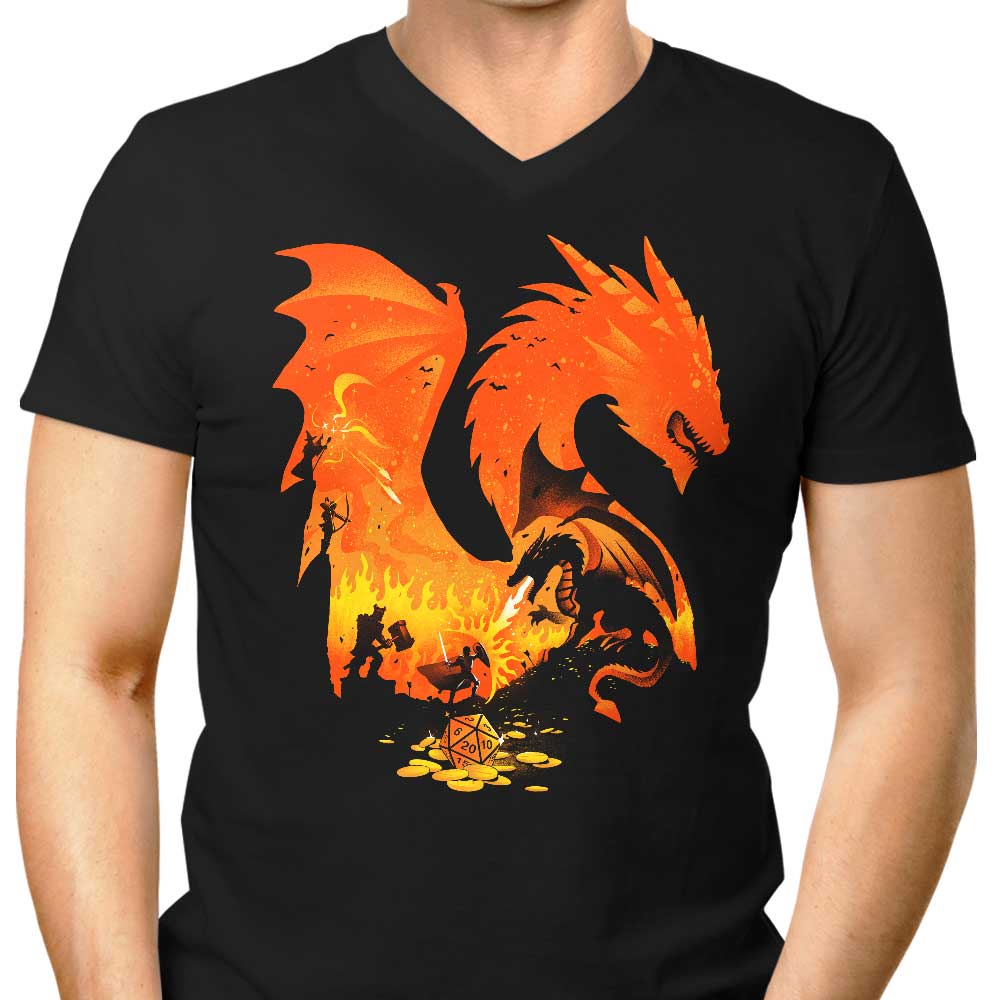 Fantasy Flames Men's V-Neck - Adult & Kids T-Shirts, Sweatshirts & Hoodies apparel design preview 1