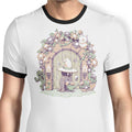 Fantasy Garden Ringer - Adult & Kids T-Shirts, Sweatshirts & Hoodies apparel design preview 1