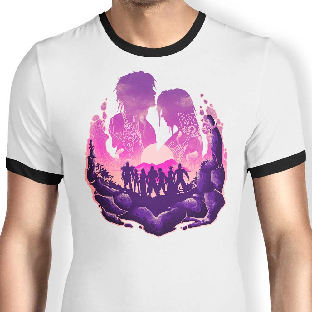Fantasy Ten Ringer - Adult & Kids T-Shirts, Sweatshirts & Hoodies apparel design preview 1